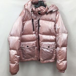 Blank Noir Metallic Light Pink Big Down Puffer